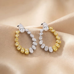 8.80 CT Pear & Oval-Cut Hoop Earrings