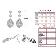 1.89 CT Round Diamond Drop Earrings
