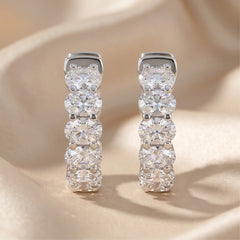 7.20 CT Oval Diamond Hoop Earring