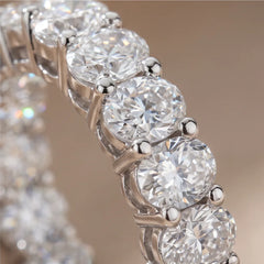 3.36 CT Oval Diamond Hoop Earrings