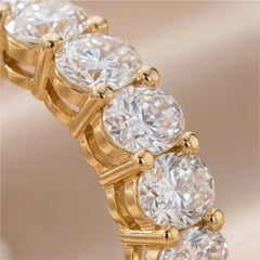 3.36 CT Oval Diamond Hoop Earring