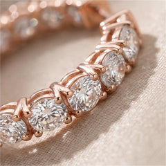 3.24 CT Round Diamond Hoop Earrings