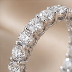 3.24 CT Round Diamond Hoop Earrings