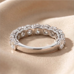 4.07 CT Round Diamond Half Eternity Ring