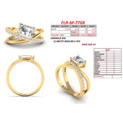 1.27 CT Fancy X Split Shank Ring