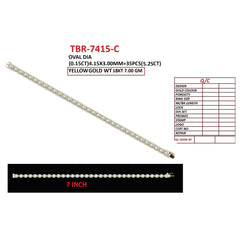 5.25 CT Oval Cut Bezel Tennis Bracelet
