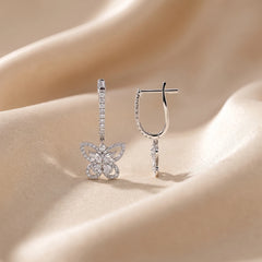 0.94 CT Marquise Cut Butterfly Drop Earrings