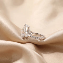 5.86 CT Pear Cut Three Stone Ring