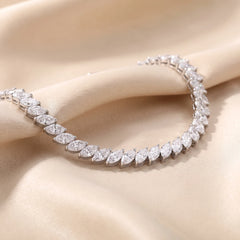 14 CT Marquise Cut Tennis Necklace