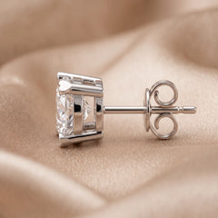 1.70 CT Round Diamond Heart Prong Stud Earrings