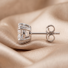 1.70 CT Round Diamond Solitaire Stud Earrings