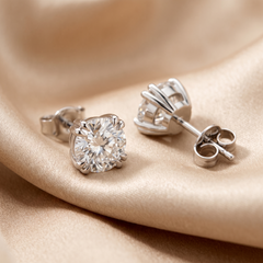 1.70 CT Round Diamond Solitaire Stud Earrings