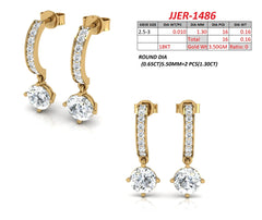 1.46 CT Diamond Solitaire Drop Earrings