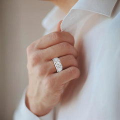 2.42 CT Round Shape Lab Diamond Men's Ring