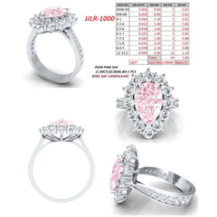 3.48 CT Pear Halo Ring