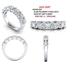 2.10 CT Round Half Eternity Ring