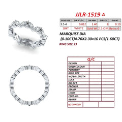 1.70 CT Marquise & Round Full Eternity Ring