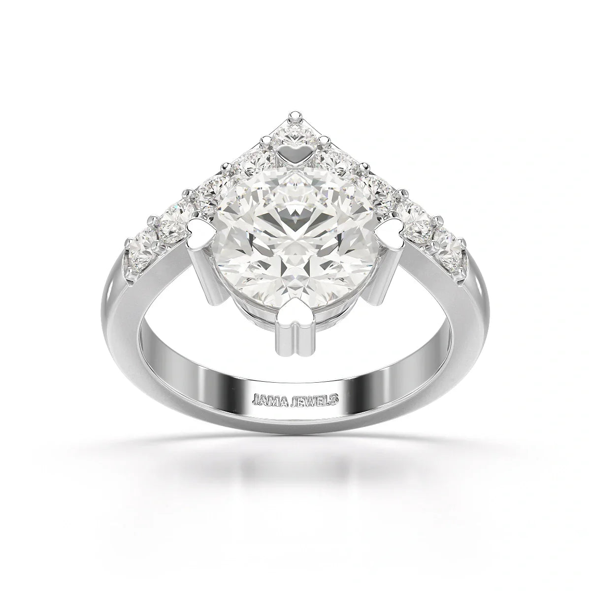 3.02 CT Round Cut Classic Lab Diamond Ring