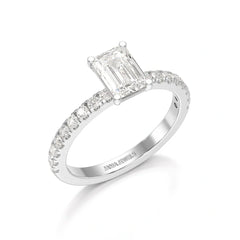 1 CT Classic Emerald Cut Lab Diamond Ring