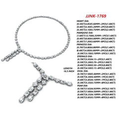 31.70 CT Multi-Shape Diamond Twin Drop Necklace