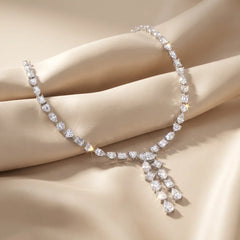 31.70 CT Multi-Shape Diamond Twin Drop Necklace