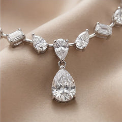 19.90 CT Multi-Shape Diamond Drop Necklace