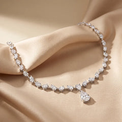 19.90 CT Multi-Shape Diamond Drop Necklace