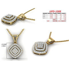 1.03 CT Cushion Diamond Halo Pendant