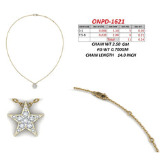 0.24 CT Diamond Star Pendant