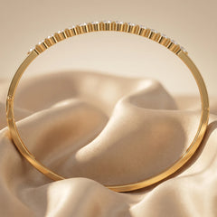 1.71 CT Round Half Eternity Bangle