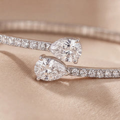 4.93 CT Pear Diamond Bypass Bangle