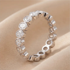 2 CT Oval Bezel Diamond Full Eternity Ring