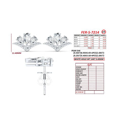 2.42 CT Pear Diamond Stud Earrings