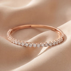 3.91 CT Round Half Eternity Bangle