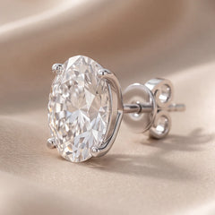 2 CT Oval Diamond Solitaire Stud Earrings