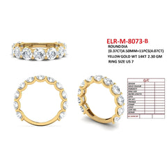 4.07 CT Round Diamond Half Eternity Ring
