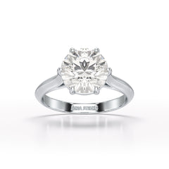 3 CT Solitaire Engagement Lab Grown Diamond Ring - Jama Jewels 
