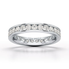 Simple Wedding Band 1.26 CT Lab Diamond Ring - Jama Jewels 