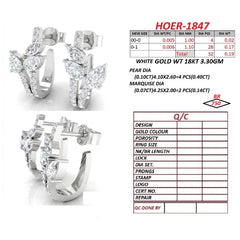 0.75 CT Multi Shape Cluster Ear Jacket Earrings