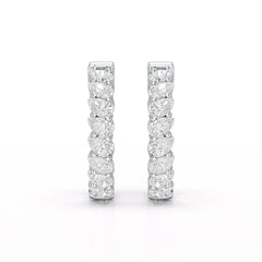 Pear Cut Lab Diamond Hoop Earrings