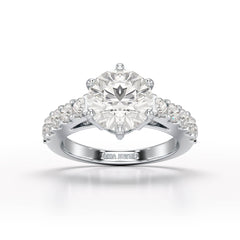 Lab Diamond 3.74 CT Round Cut Wedding Ring - Jama Jewels 