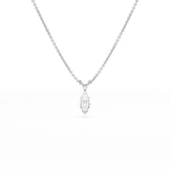 1 CT Lab Grown Diamond Marquise Solitaire Pendant