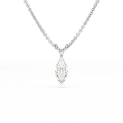 1 CT Lab Grown Diamond Marquise Solitaire Pendant