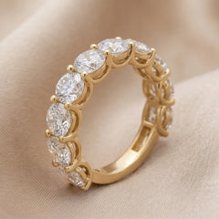 5 CT Round Diamond Half Eternity Ring