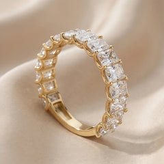 3.20 CT Radiant Diamond Half Eternity Ring