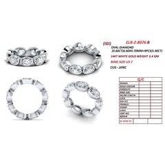 5.40 CT East-West Oval Bezel Diamond Full Eternity Ring