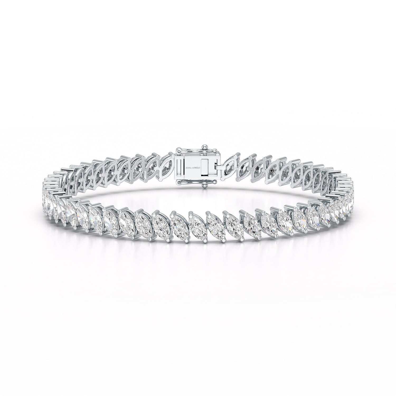 13.25 Marquise Cut Carat Tennis Lab Diamond Bracelet