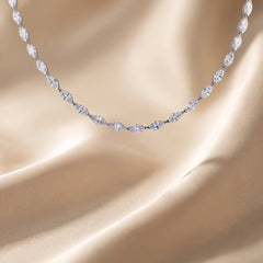 16 CT Marquise Cut Tennis Necklace