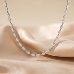 16 CT Marquise Cut Tennis Necklace
