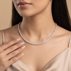 14 CT Marquise Cut Tennis Necklace